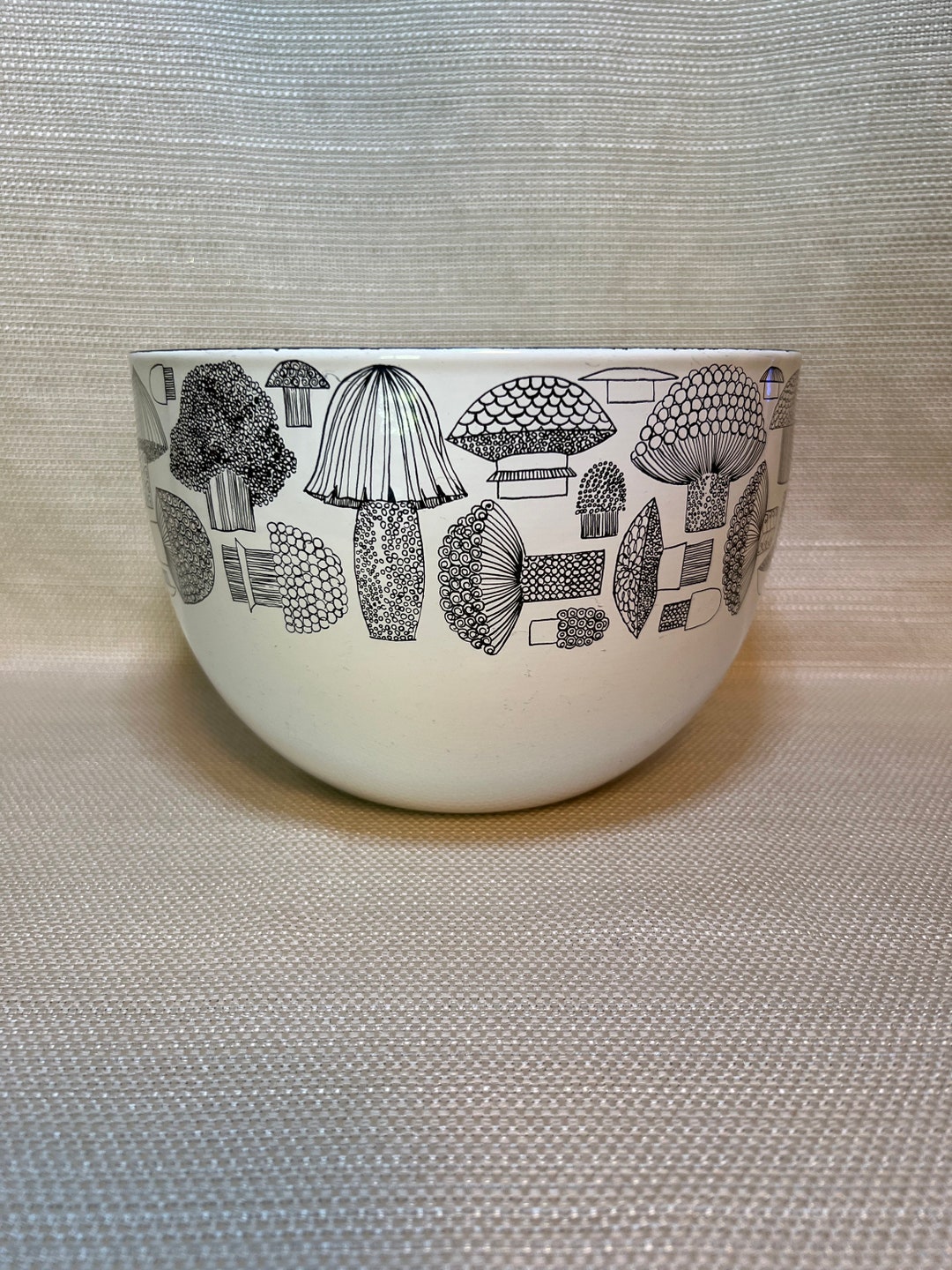Vintage Finel Enamel Mushroom Bowl Etsy