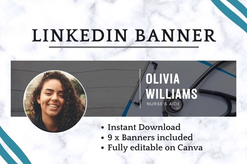 Linkedin Banner Editable Template Professional Linkedin - Etsy UK