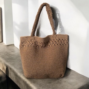 Borsa tote estiva per donna, borsa a tracolla da spiaggia in paglia, borsa tote in rafia, borsa tote grande in rafia intrecciata all'uncinetto