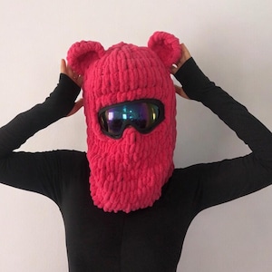 Helmet Balaclava Mask, Hand Knit Wool Balaclava, Animal Balaclava, Helmet Protector, Ski Mask, Snowboard Mask
