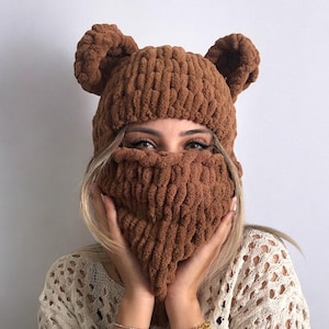 Hand Knit Wool Balaclava, Animal Balaclava, Helmet Protector, Ski Mask, Helmet Balaclava, Snowboard Mask