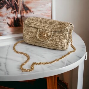 Mini straw bag Etsy