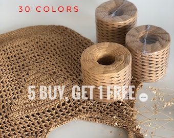 Premium Raffia, 30 Colors, Raffia Yarn, Straw Paper Yarn, Washable, Raffia Bag Yarn, Raphia, Raffia Yarn for Crochet