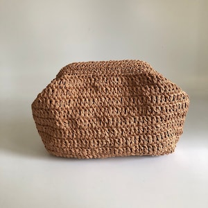 Handgemachte Raffia Mesh Clutch Bag, Stroh Raffia Clutch Bag für Frauen, Sommer Hochzeit Clutch Bag