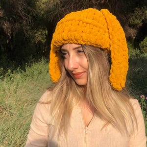 Bonnet lapin avec oreilles, bonnet lapin tricoté, bonnet lapin, bonnet lapin au crochet, bonnet d&#39;hiver ours