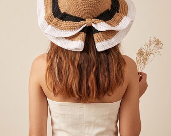 Hand MADE FLOPPY‎ SUMMER HAT. Comdrip Womens Sun Hat! Oversized Beach Straw Hat for Women  main image 2