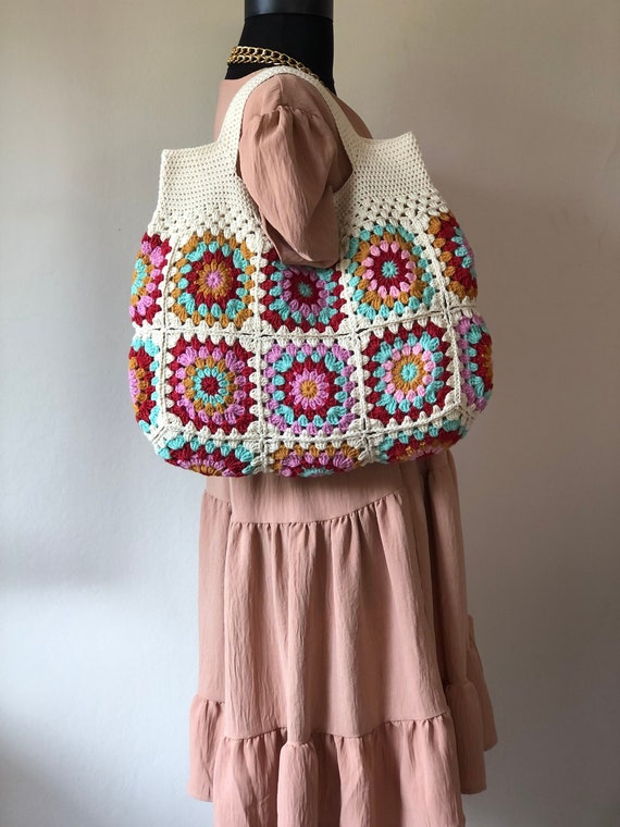 Cream crochet bag outlet