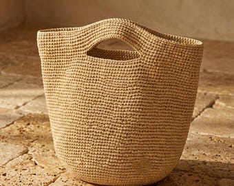 Handwoven Natural Beach Handbag, Raffia Messenger Handbag, Summer Straw Bag For Women