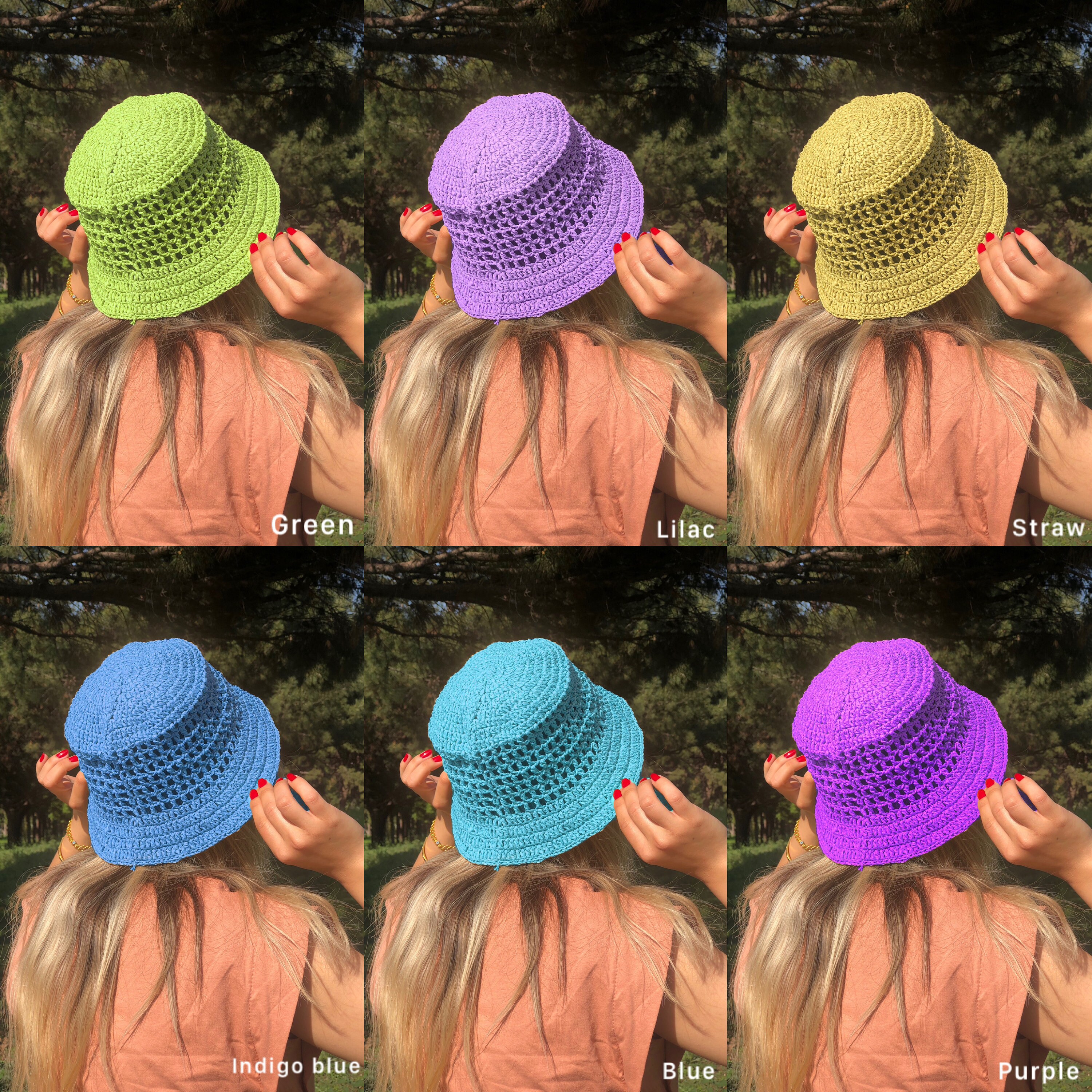 Rubi Straw Crochet Bucket Hat Malibu - Crochet Weave Toquilla Straw Bucket Hat | Artesano  main image 2