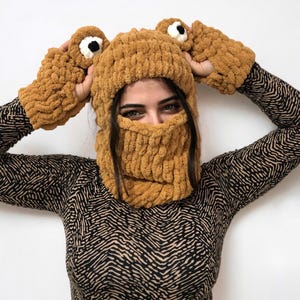 Knit Balaclava Mask, Unisex Animal Balaclava, Balaclava With Ears, Crochet Winter Snow Mask, Custom Ski Mask