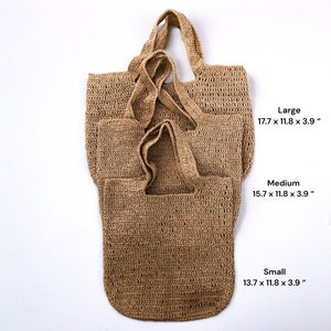 Crochet Raffia Tote Bag, Summer Straw Shopping Bag For Women, Straw Beach Shoulder Bag image 5