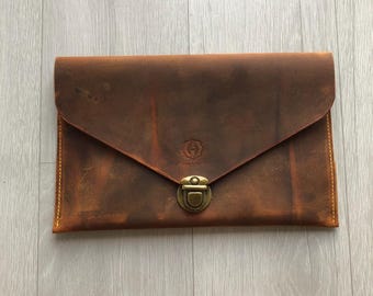Bolso de mano de cuero para mujer, bolso de mano de cuero genuino, bolso de mano de cuero hecho a mano
