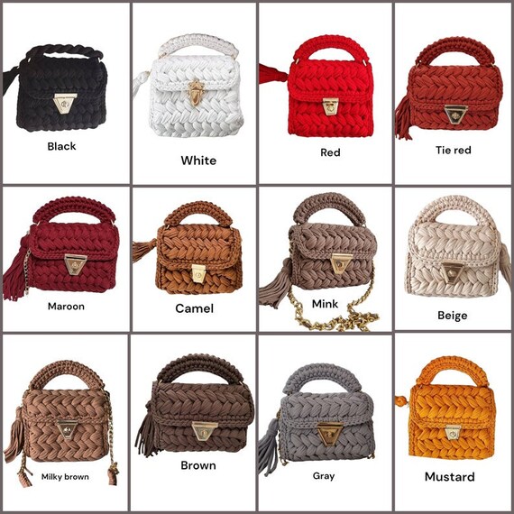 Multi Color Bag Crochet Black Designer Bag Knitted Colorful Shoulder Bag for Women Capri Luxury Bag Etsy Ireland