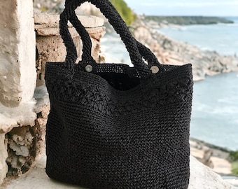 Borsa A Tracolla Nera, Grande Capacità, Impermeabile, 42x31x12 Cm, Per Pendolarismo E Shopping