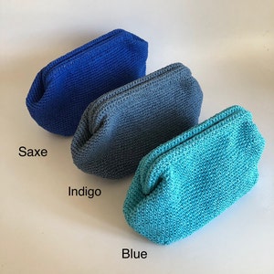Saxe Raffia Pouch Clutch Bag, Knitted Raffia Clutch Bag For Women, Handmade Summer Straw Clutch Bag