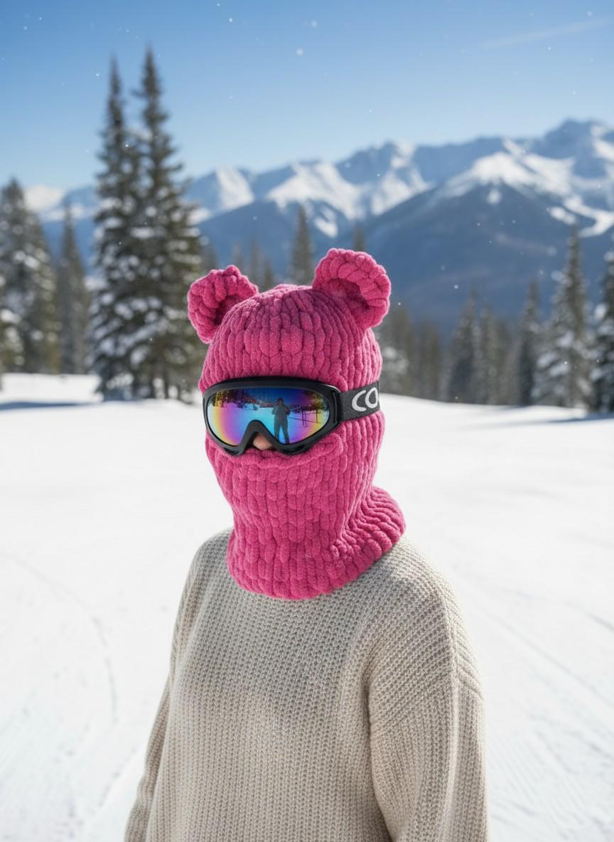 Helmet Balaclava Mask, Knitted Ski Helmet Balaclava Unisex, Ski