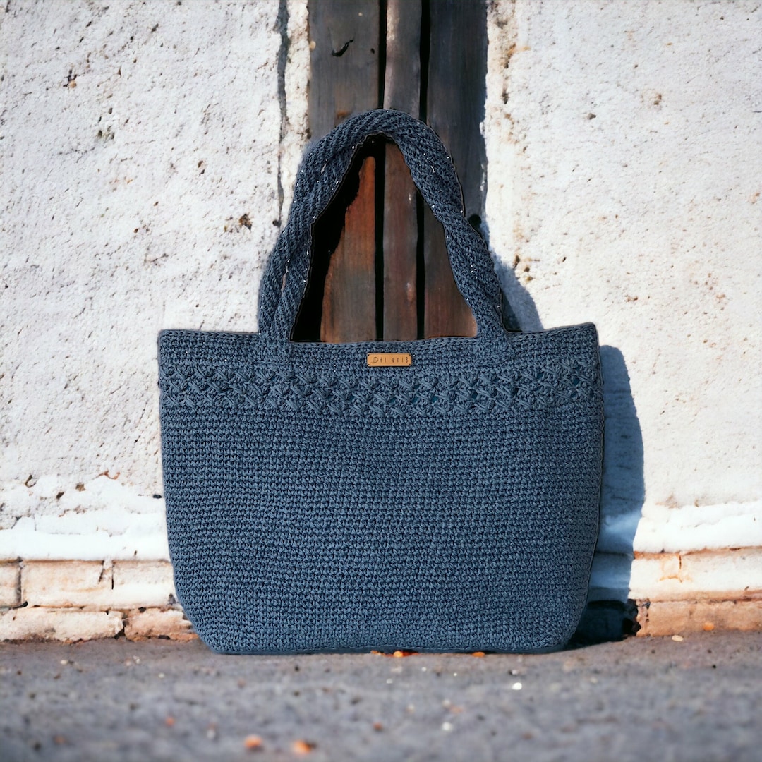 Sia Crochet Tote - Beige