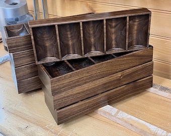 10 Walnut Poker Chip Trays
