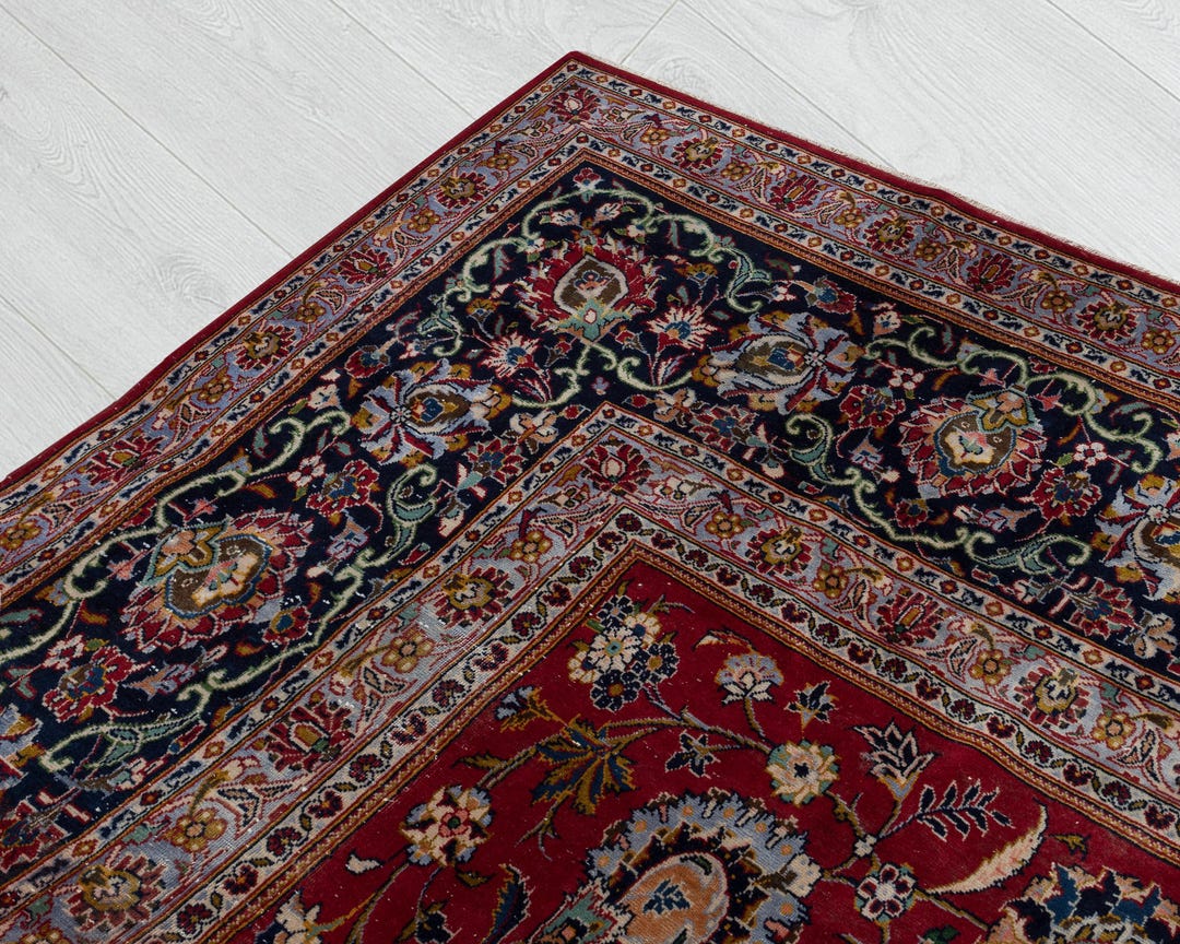 9x18 Persian Rug, Red Vintage Rug, Antique Handmade Rug, Distressed Rug ...