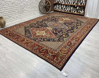 10x13 Blue Persian Area Rug - Antique Rug - Handmade Rug - Vintage Area Rug - Bedroom Rug - Living Room Rug - Special Design - Handwoven Rug