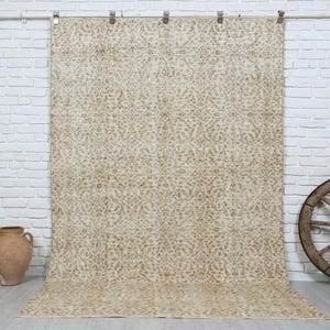 5x9 Vintage Rug, Beige Turkish Rug, Bedroom Rug, Neutral Rug, Antique Handmade Rug, Oushak Rug, Muted Rug, Wool Anatolian Rug, Faded Rug