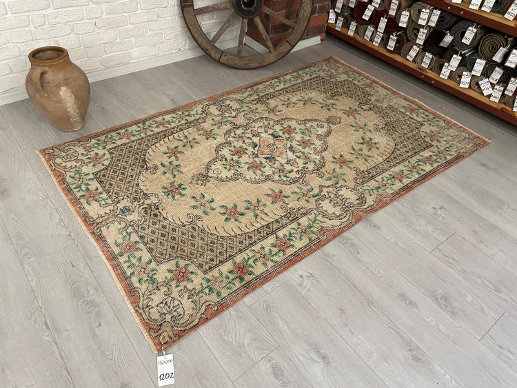 Hanf Teppich, Türkischer Teppich, Vintage Teppich, 60x70 Zoll Weißer ...