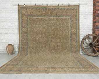 Handgewebter Teppich 200x300, Antiker Teppich, Handgewebter Teppich, Wollteppich, Handgewebter Teppich, Handgewebter Teppich in Hellbraun