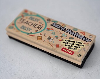 Personalised Teacher Gift Whiteboard Chalk Board Marker, Custom Name, Thank You Appreciation Present