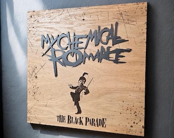 My Chemical Romance Black Parade Album Cover Laser Engraved Wood Wall Art