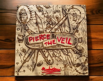 Pierce the Veil Misadventures Album Cover Laser Engraved Wood Wall