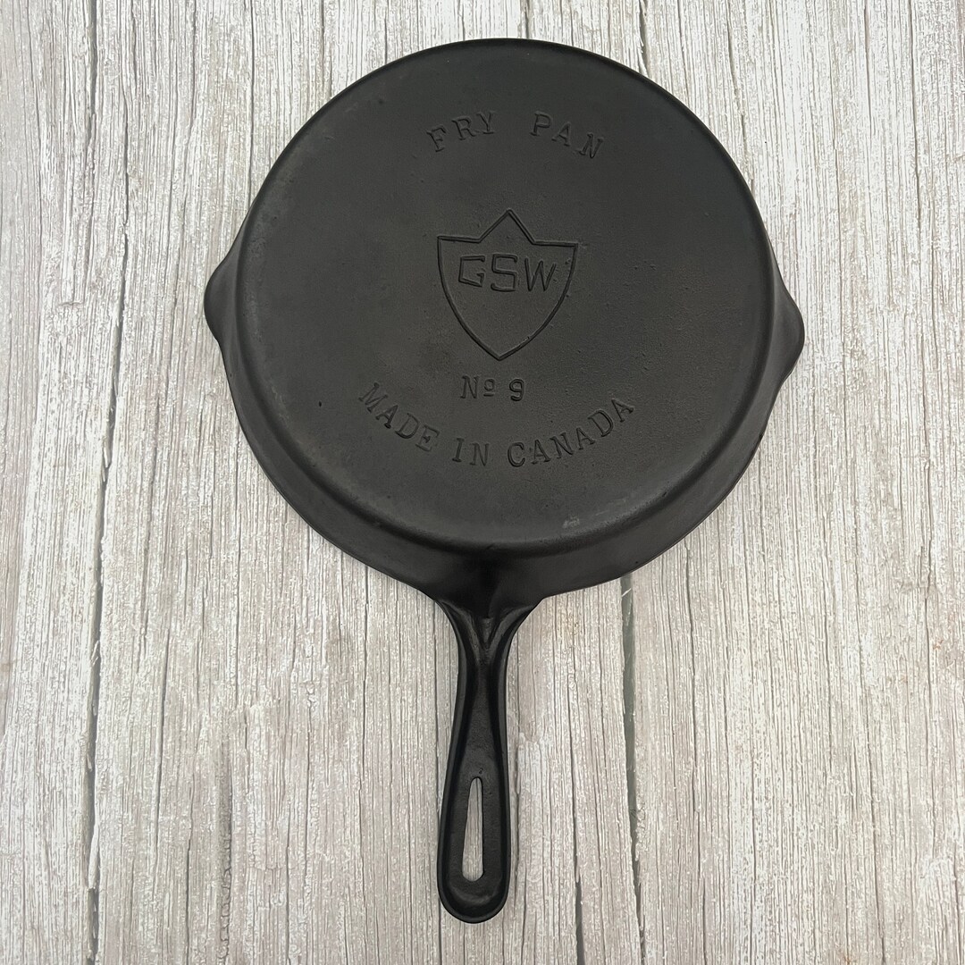 Vintage GSW Cast Iron Pan Number 9 Etsy Canada