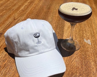 Espresso Martini Dad Hat (MORE COLORS) | Gift for coffee cocktail lovers | Embroidered Cotton Cap