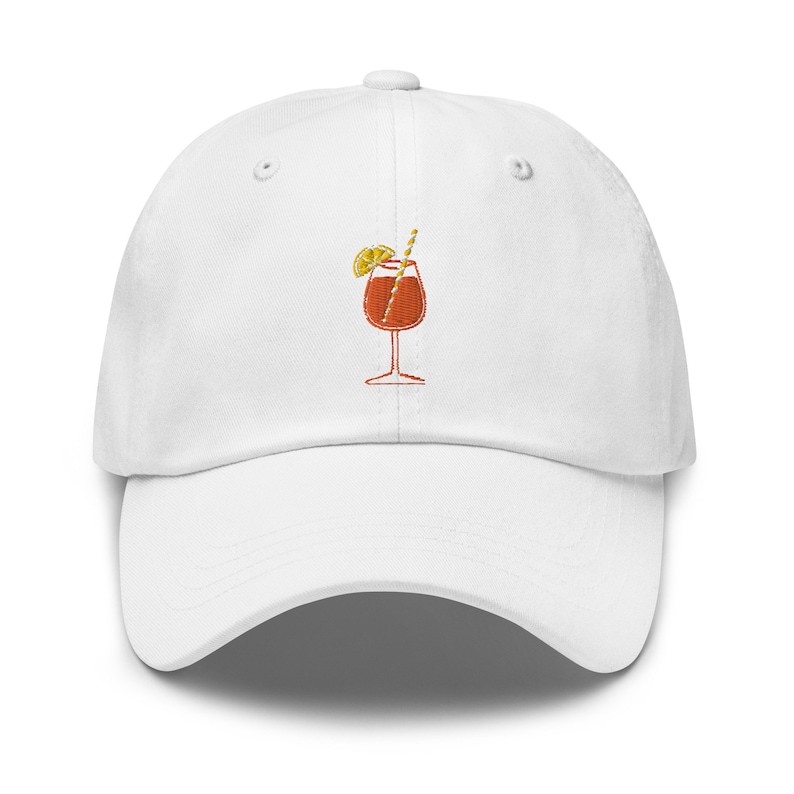 Aperol Spritz Glass MORE COLORS Embroidered Dad Hat Cocktail Lovers Gift Ideas Aperitivo image 3