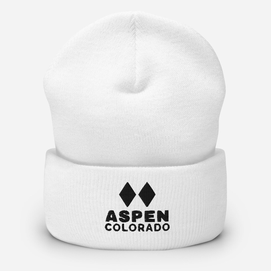 Aspen Embroidered Beanie Aspen, Colorado Ski Double Black Diamond Etsy