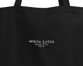 Sac fourre-tout brodé White Lotus Hotel & Spa