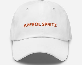 Chapéu bordado Spritz do paizinho de Aperol de <br> Entrega Rápida? Idéias para presentes para coquetéis
