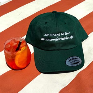 Not Meant To Live An Uncomfortable Embroidered Dad Hat | Victoria Ratcliff | White Lotus Koh Samui Season 3 Thailand