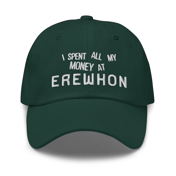 Erewhon Embroidered Grey Baseball Cap with Address Detail Erewhon | Dad Hat | Embroidered | Unisex | Funny | Comfy  main image 4