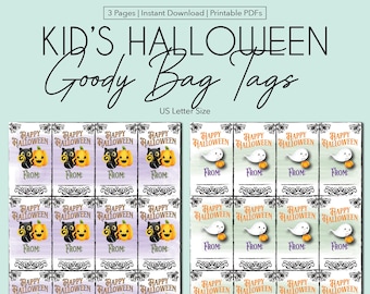 Tag di favore di Halloween Goody Bag - stampabile