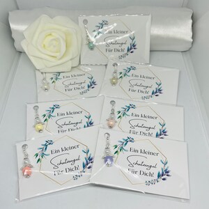 Pastellfarben kleine Schutzengel mit Karte & Tüte / Gastgeschenk für Taufe, Geburtstage, Hochzeit uvm.