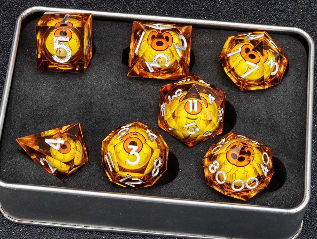 Beholder's Eye Liquid Core Dice Set for Dungeons and Dragons