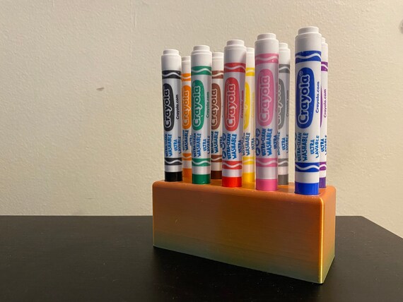 3D Print STL File Only Crayola Marker Holder Organizer Kids Broad