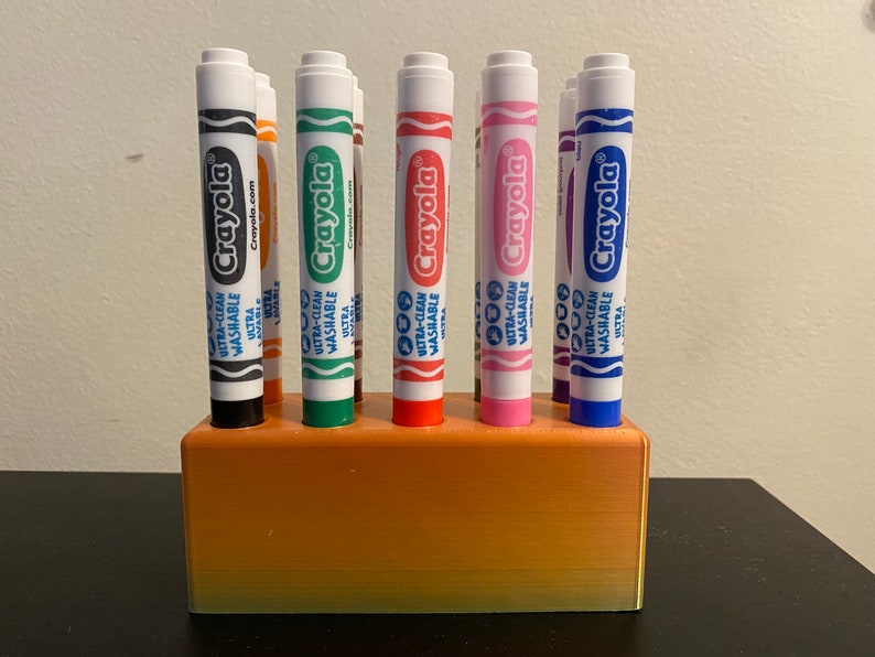 3D Print STL File Only Crayola Marker Holder Organizer Kids Broad Tip