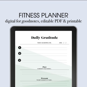 Gratitude Journal, Daily Gratitude journal, Digital Gratitude Journal for Goodnotes, Daily Gratitude prompts, 5 min Gratitude, daily journal