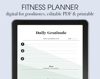 Diario de gratitud, Diario de gratitud diario, Diario de gratitud digital para notas buenas, Indicaciones diarias de gratitud, Gratitud de 5 minutos, diario diario