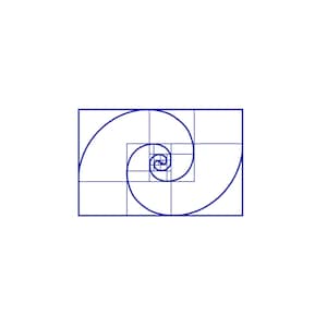 Fibonacci spiraal clipart png, Fibonacci dag SVG, gulden snede SVG, heilige geometrie png, Boho gesneden bestand Cricut, silhouet bestand, Cricut bestand