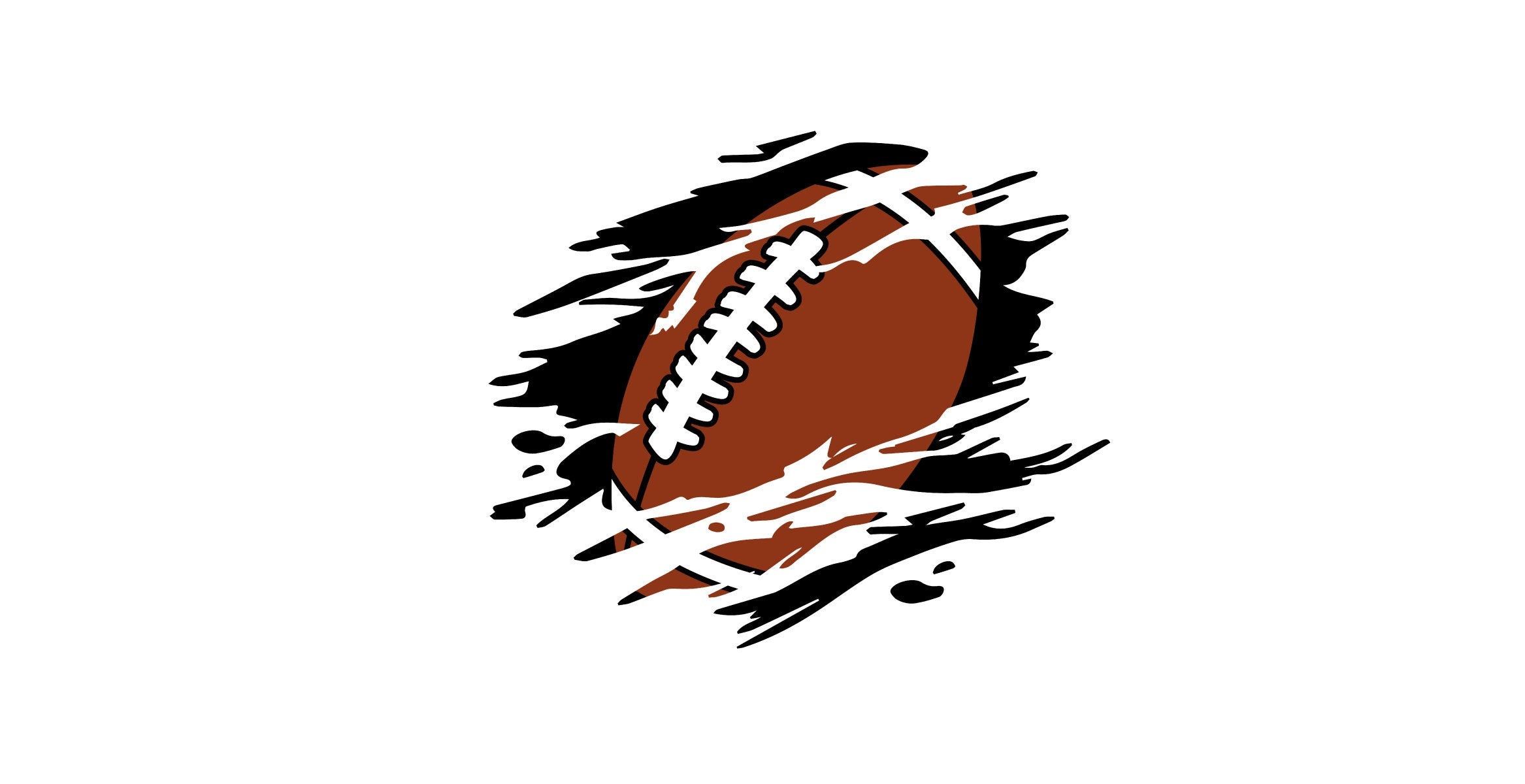 Football Torn Svg, Football Distressed Torn Grunge Svg, Football SVG