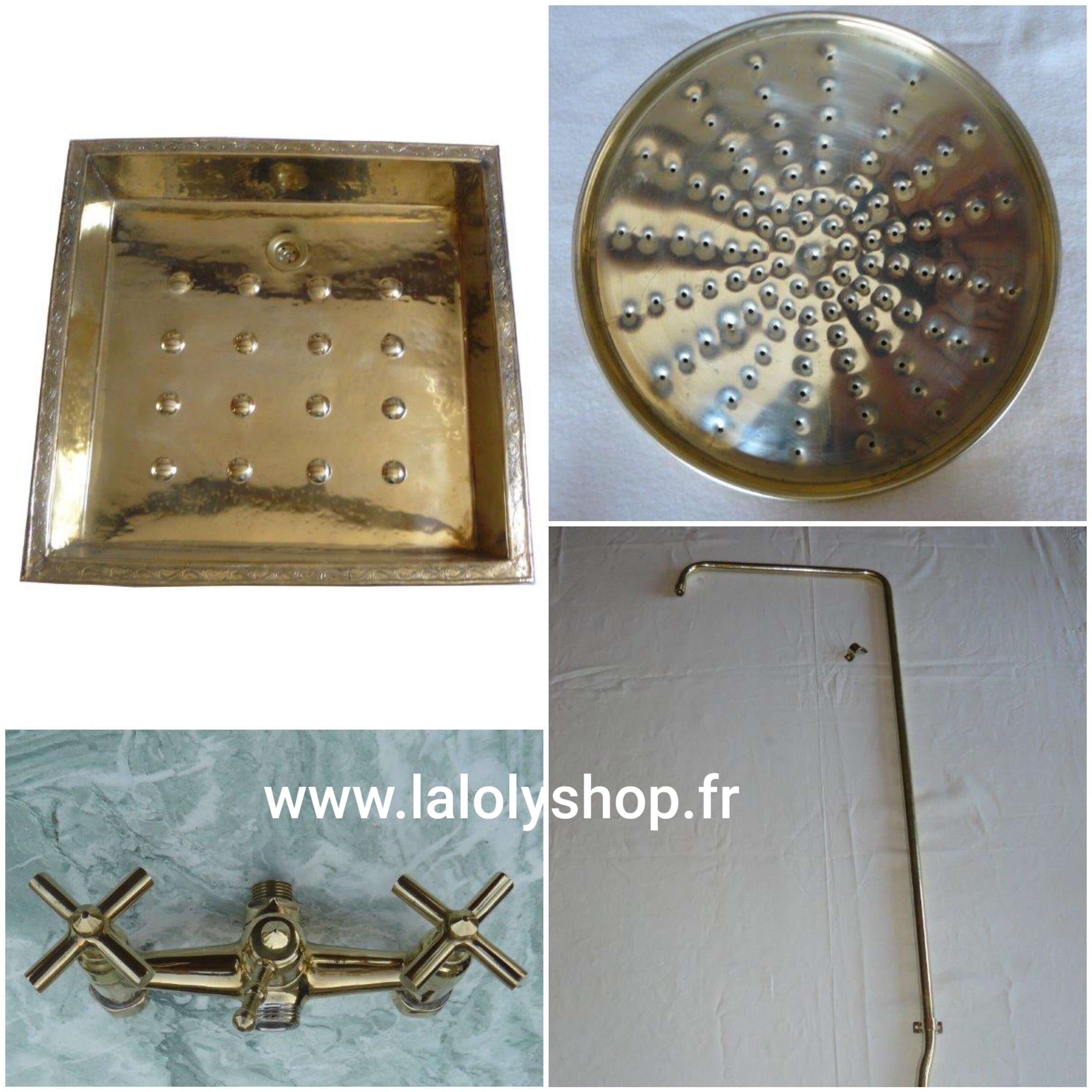 Lave-mans lavabo marocan en cuvre doré rond 30 cm à poser - Etsy France