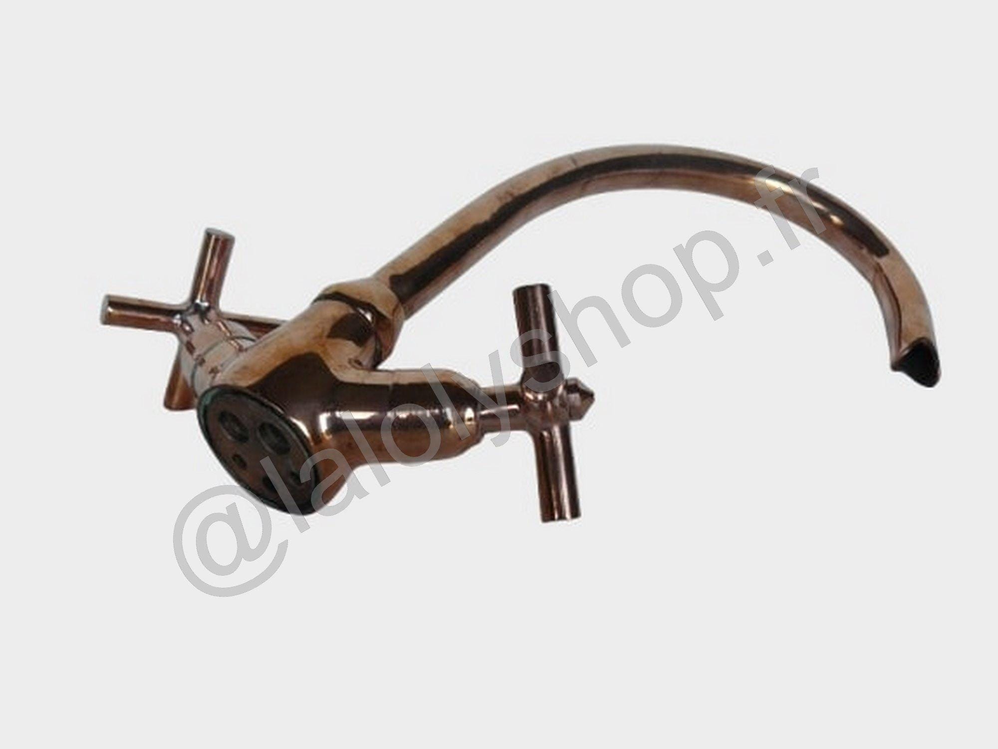 Robinet Mitigeur Cuisine Col De Cygne Rectangulaire Doré - Le Mitigeur