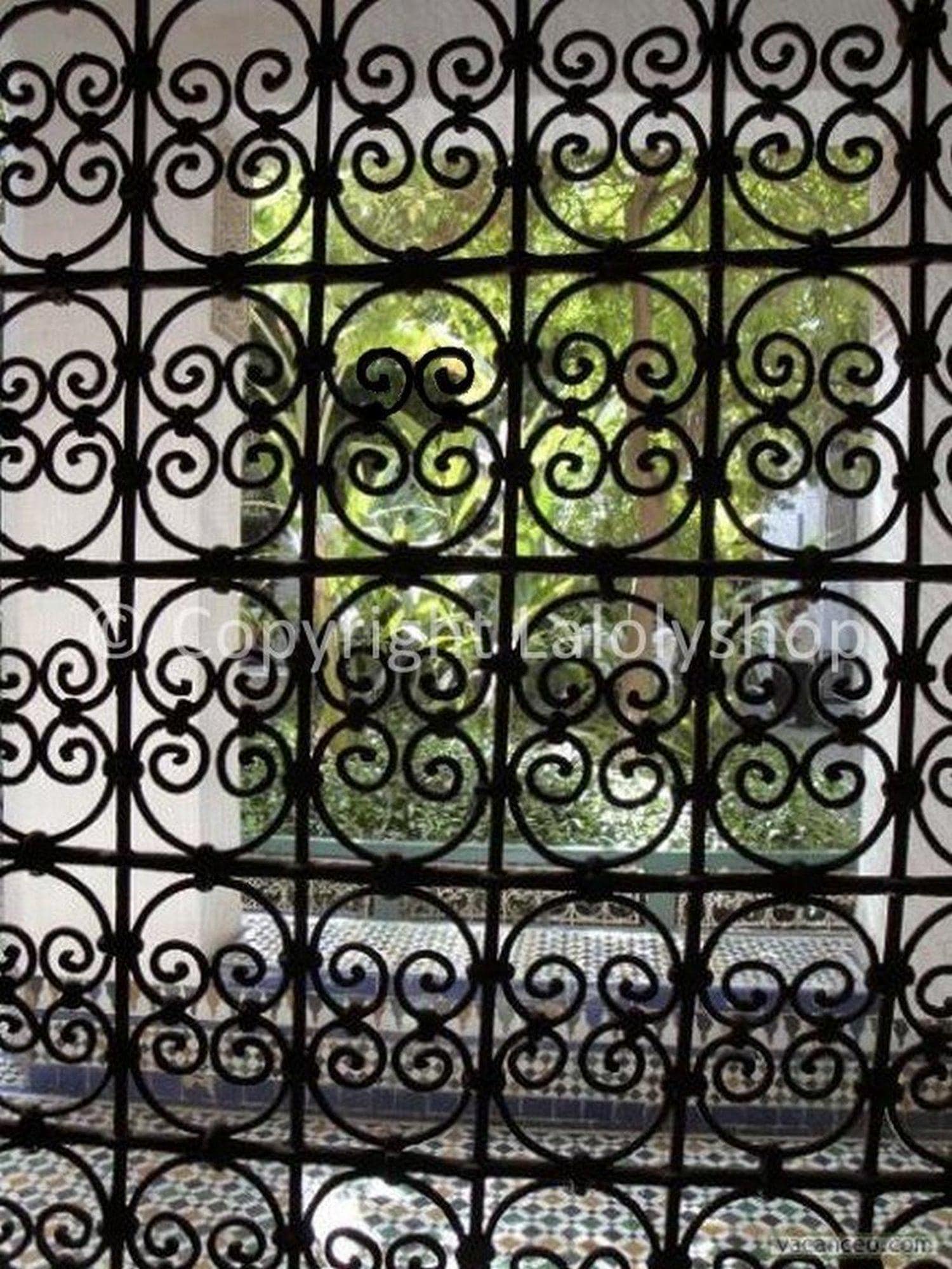 ON ORDER, Moroccan wrought iron grille 120x100cm _ Separation grille _ Privacy screen - Contact us before purchase / Can be made to measure